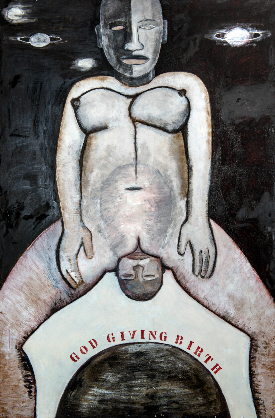 Sjöö-utsikt: Første gang den svensk-britiske aktivisten og kunstneren Monica Sjöö (1938-2005) stilte ut sitt mest ikoniske maleri, God Giving Birth (1968), ble verket inndratt av det engelske politiet og hun selv anklaget for blasfemi.