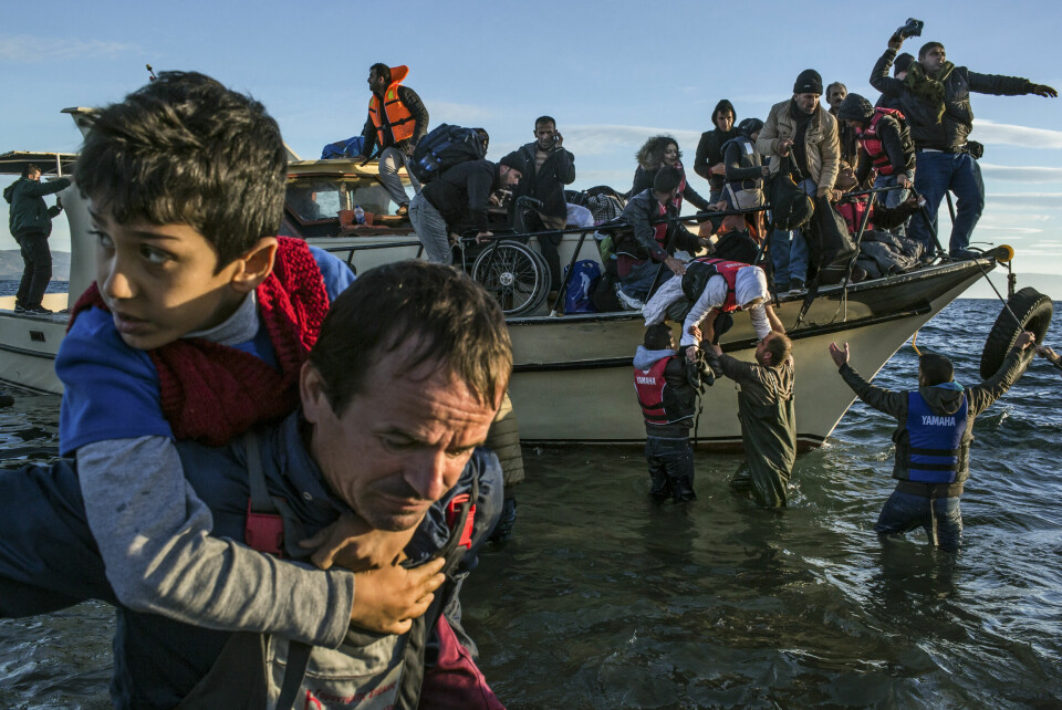 Krise: Barnepsykolog Katrin Glatz Brubakk forteller med innlevelse om traumer hos unge og gamle i møte med et ikke-fungerende europeisk asylsystem. Bildet viser migranter som kommer til Lesvos i Hellas i 2015. Migrants from Turkey arriving on the island of Lesbos in Greece.