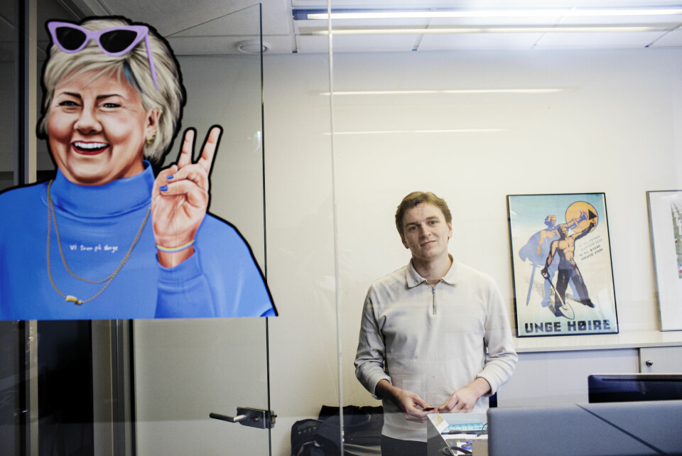 Konservativ vending: Unge Høyre-leder Ola Svenneby har gutta i ryggen. x