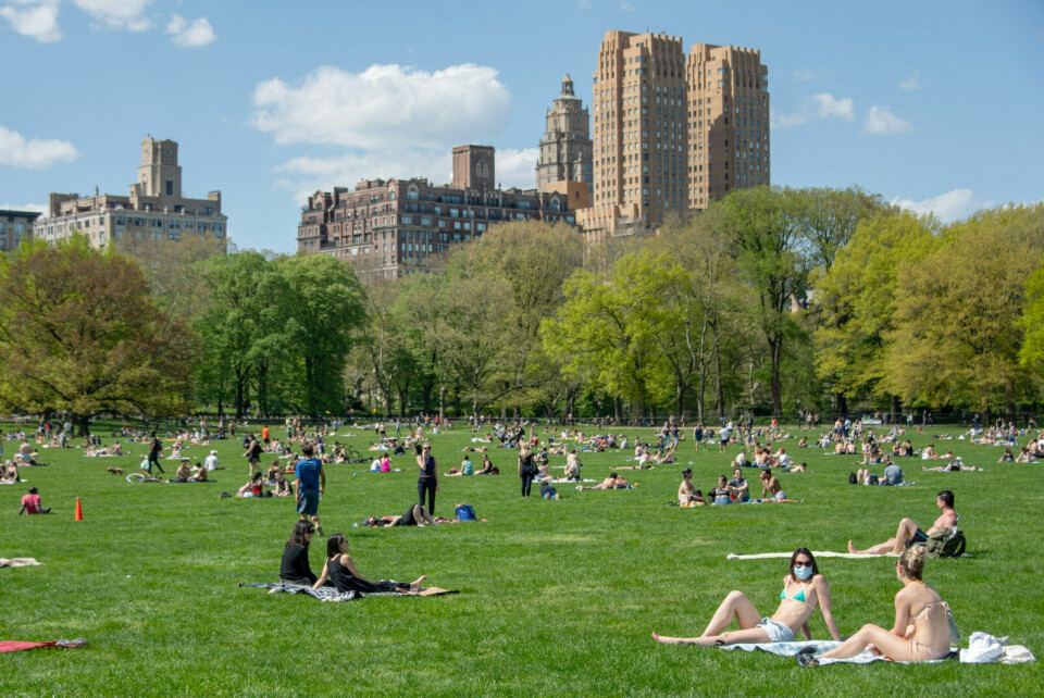 Forfatterne av «The Case for Degrowth» forsøker å vise hvordan et senket tempo og en lavere produktivitet kan føre til økt livskvalitet. Her: Pandemipreget Central Park, New York mai 2020. Foto: Alexi Rosenfeld / Getty Images