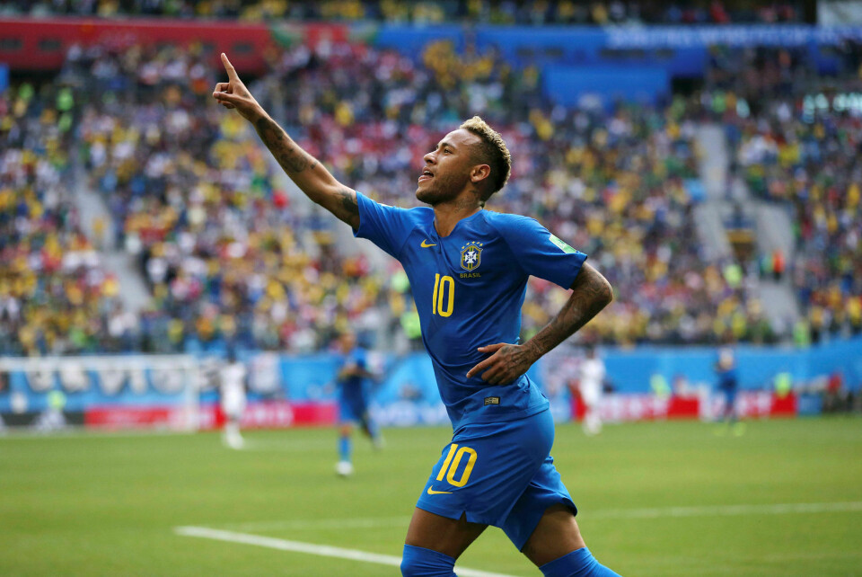Sportdikt: Brasils Neymar feirer scoring mot Costa Rica under VM-kampen 22. juni. Foto: Francois Nel / Getty Images
