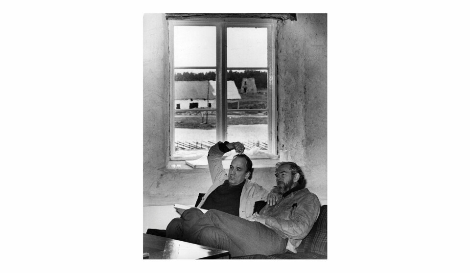Bergman og Sven Nykvist på Fårö, september 1972. Foto: Keystone Features / Getty Images