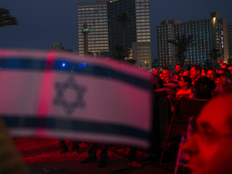 Israels Eurovision-deltakelse skaper debatt. Her er tilskuere på en konsert i Eurovision Village før Eurovision i Jaffa, Tel Aviv, 2019. Eurovision Village