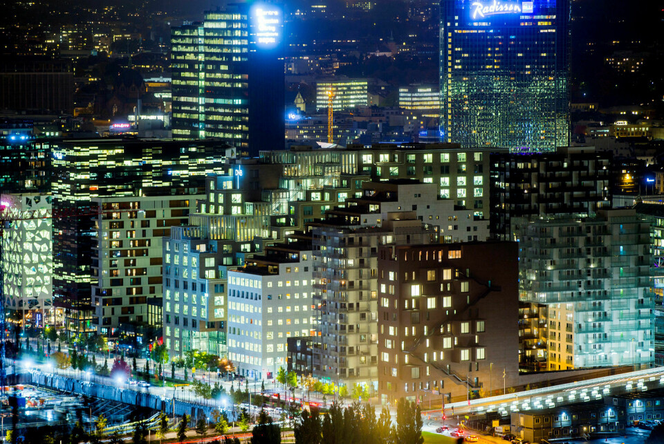 Led- og annet lys i Bjørvika. Foto: Vegard Wivestad Grøtt / NTB Scanpix