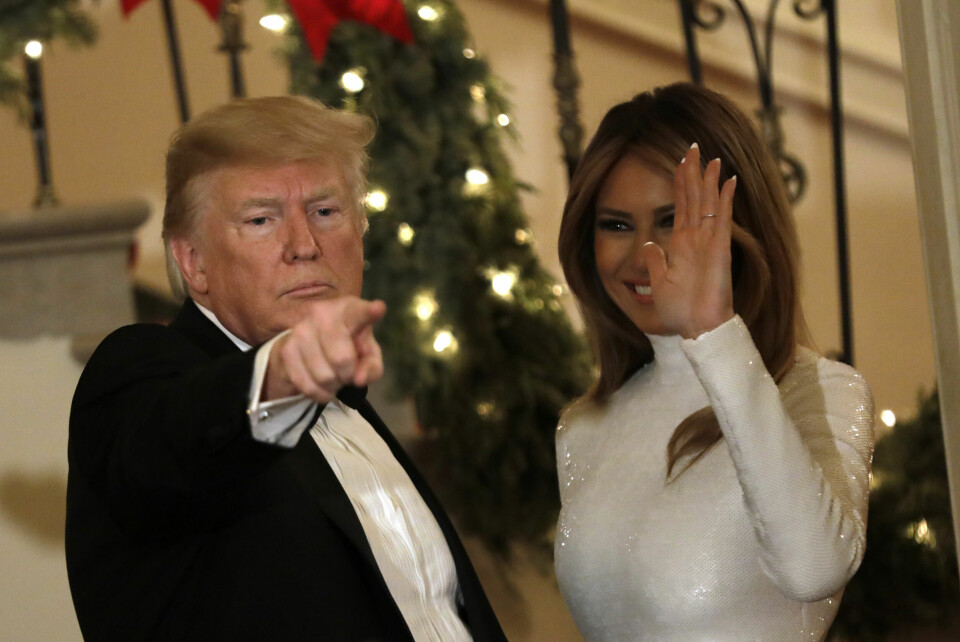 Donald og Melania Trump feirer jul i Det hvite hus også i år. Foto: Yuri Gripas-Pool/Getty Images