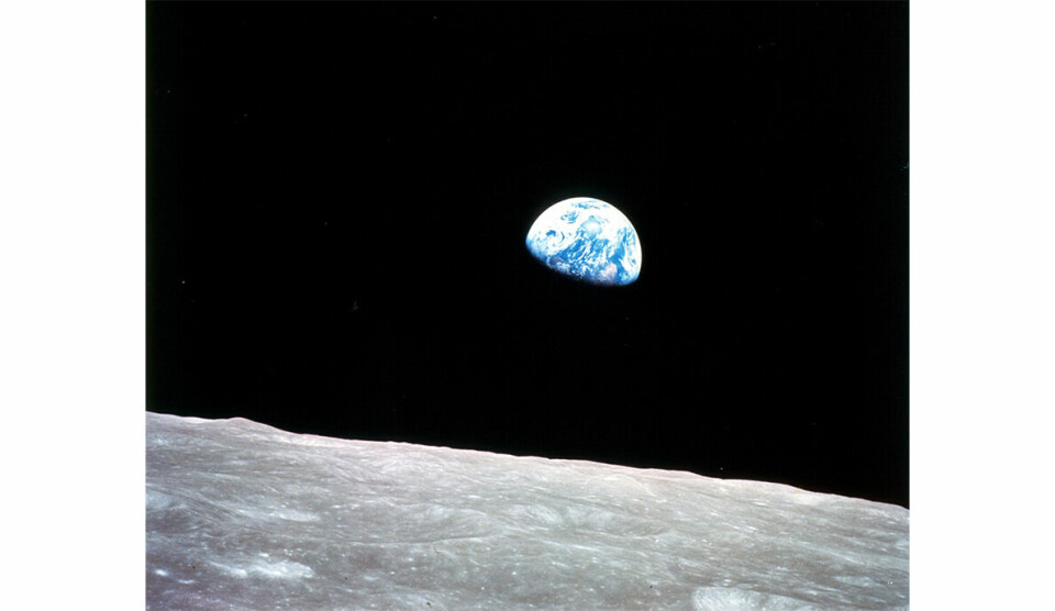 Det legendariske bildet tatt julaften 1968 fra romskipet Apollo. Foto: Nasa