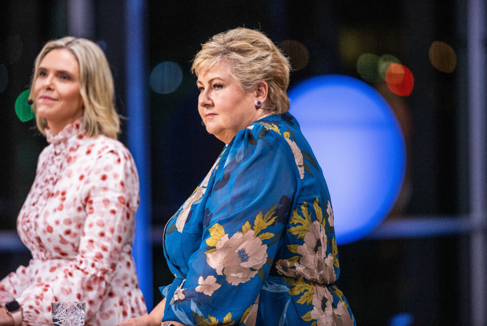 Ostehøvelkutt: Frem mot valget neste høst kan rødgrønne strateger tegne bildet av en politisk høyreside som viser sitt sanne ansikt i de store kommunene, skriver Aslak Bonde. Her: Sylvi Listhaug og Erna Solberg under partilederdebatt i NRK. Fra v: Sylvi Listhaug (Frp) og Erna Solberg (H). Partilederdebatt i NRK i Stavanger.