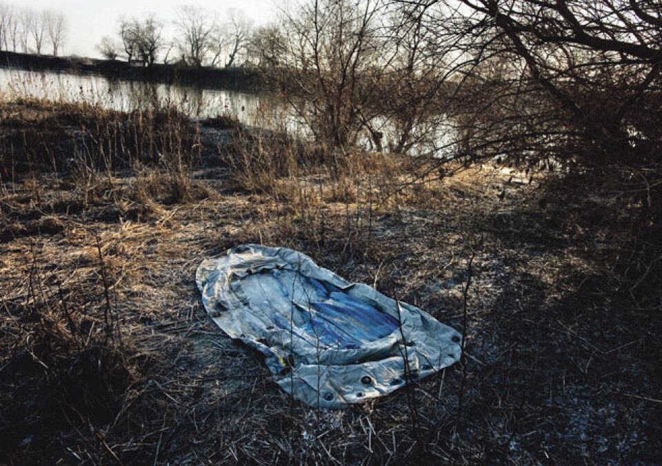 Over elven: Evros renner stri og gjørmete mellom Tyrkia og Hellas. Stadig flere flyktninger, særlig fra Irak og Syria, forsøker å krysse grenseelven for å komme til EU – med livet som innsats. Foto: Giovanni Cocco (2011).