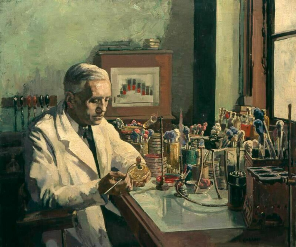 Oppdaget penicillin: Sir Alexander Fleming. Illustrasjon: Imperila War Museums