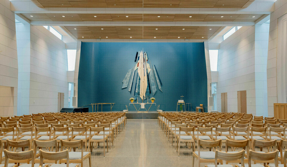 Nye Østre Porsgrunn kirke, tegnet av arkitekt Espen Surnevik. Arkivfoto: Camilla Alexandra Lie