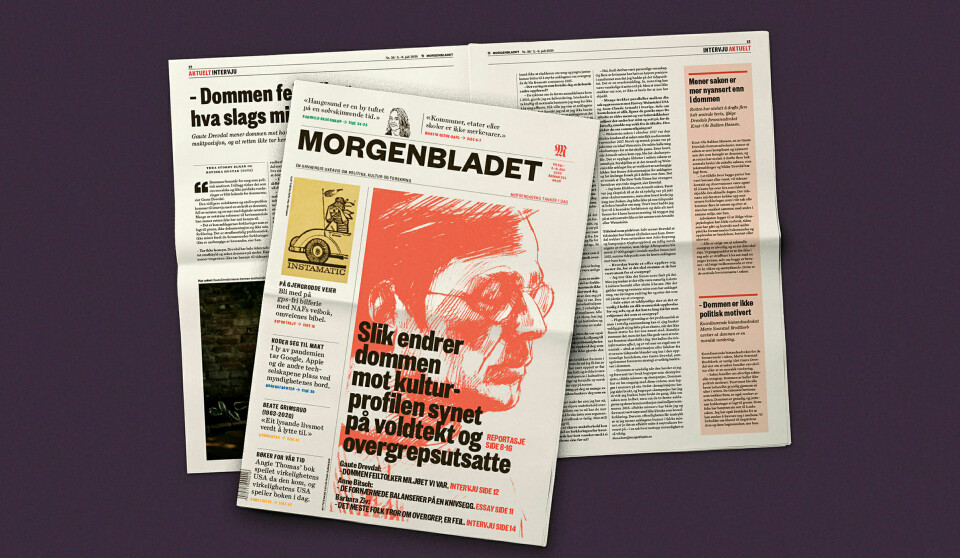 Faksimile: Morgenbladet, 3. juli 2020. Peder Bernhardt