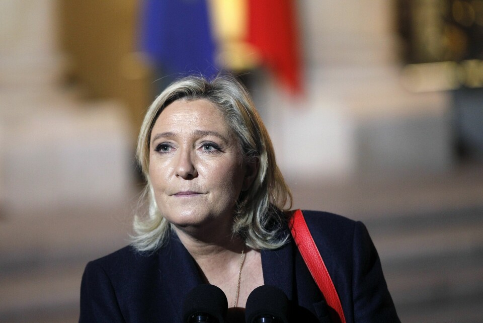 Modererer seg: For presidentkandidat Marine Le Pen er det viktig å ligge unna Trumps mest åpenbart rasistisk ladede uttalelser. Foto: Thierry Chesno/Getty Images
