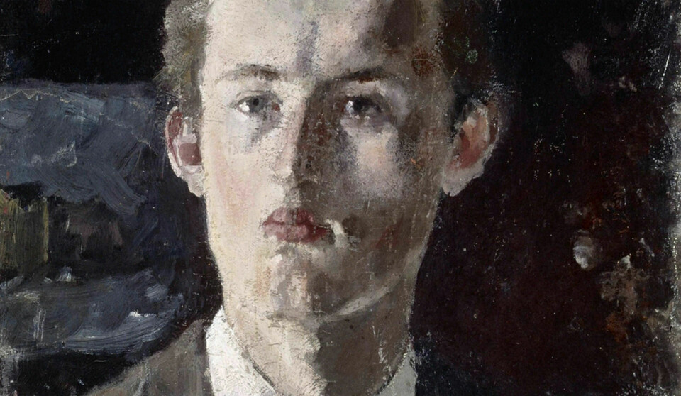 Nå også en arkitektonisk stil: Selvportrett Edvard Munch (produksjon 1882–1883). Foto: Oslo Museum
