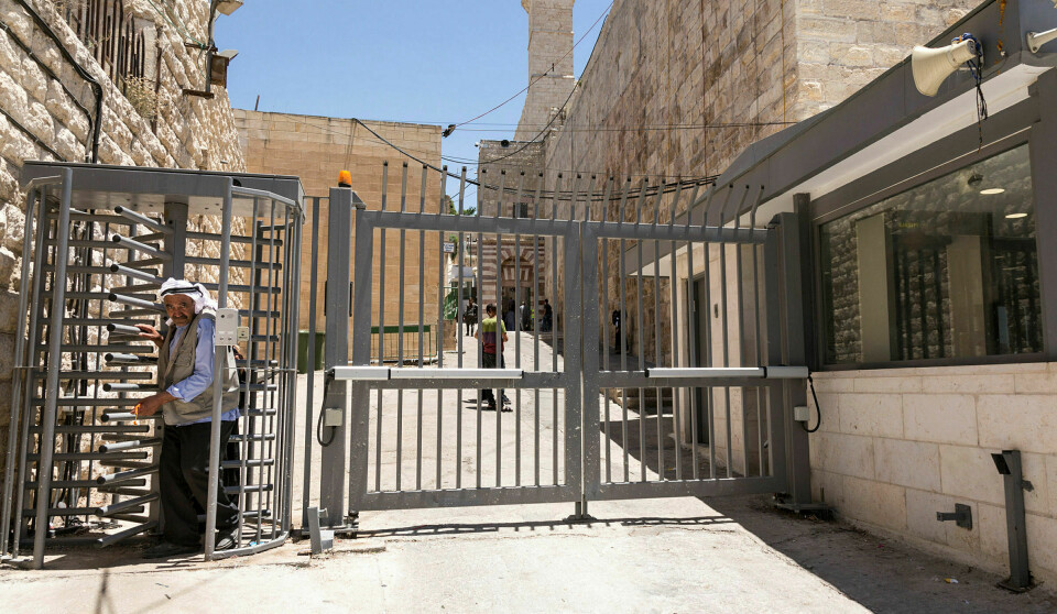 Streng kontroll: Ibrahim-moskeen i Hebron er kontrollert av israelsk militærapparat. Foto: Dominika Zarzycka / NurPhoto / Getty Images