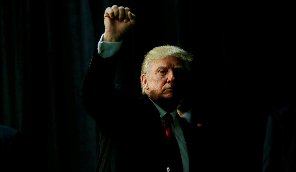 Donald Trump bruker helst uttrykket «fake news mediene», og kaller like godt mediene for en fiende av folket. Foto: Brian Blanco/Getty Images Brian Blanco/Getty Images