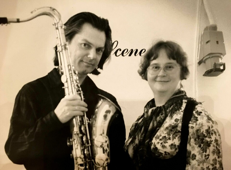 Agnes saman med saksofonisten Jan Garbarek. Foto: Privat