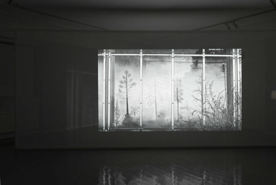 The three works showing at Oslo Kunstforening Selander think of as a triology. Photo: Objektiv