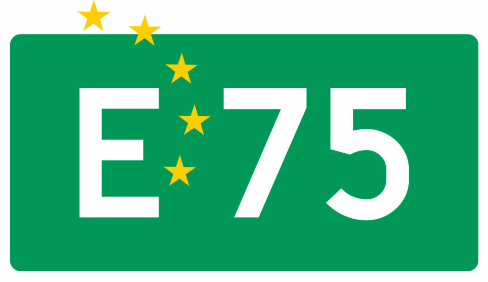 E75, en ikke spesielt strak vei