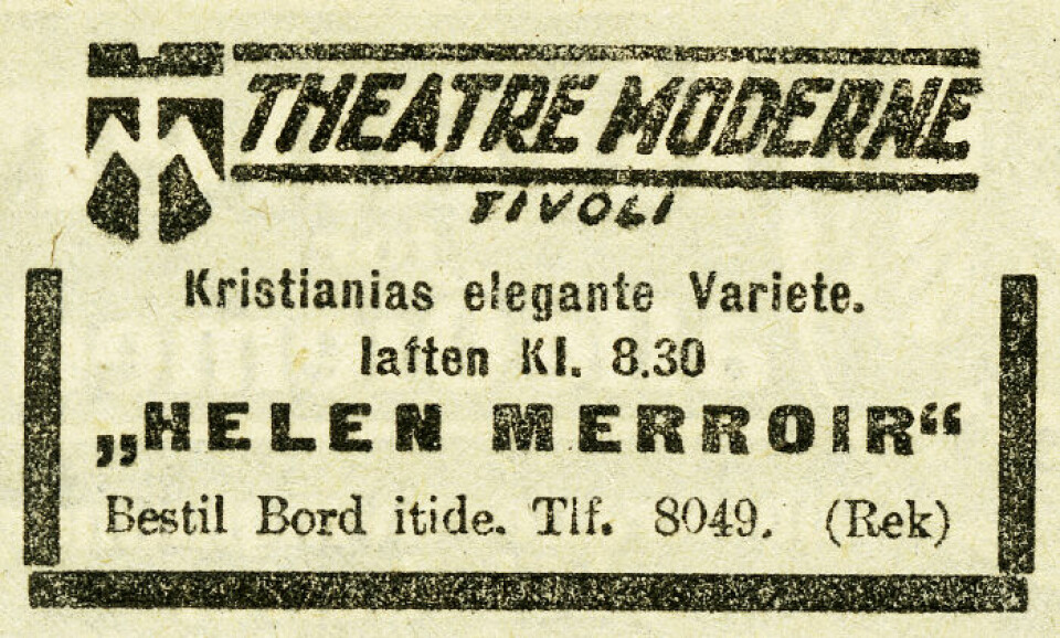 Morgenbladet for 100 år siden