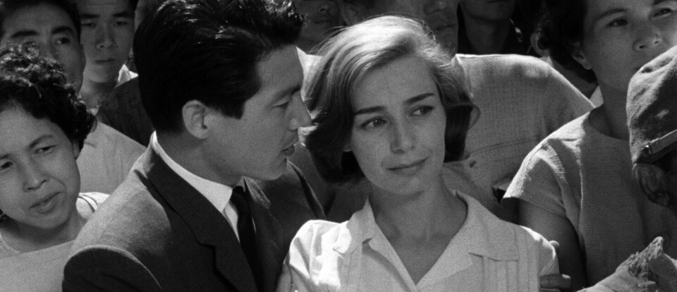Emmanuelle Riva og Eiji Okada i « Hiroshima mon amour» fra 1959. Foto: Argos Films