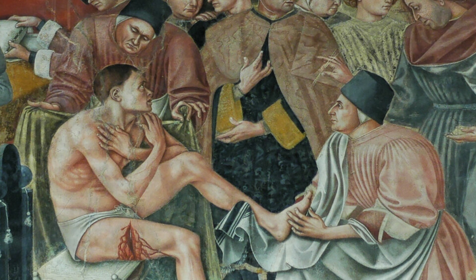 Santa Maria della Scalas hospital. Freske malt av Domenico di Bartolo i 1441 eller 1442.