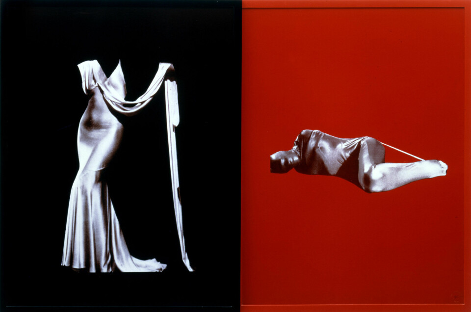 All images by Sarah Charlesworth. Figures,1983. Cibachrome prints with lacquered wood frames, Diptych, 42' x 62'.Edition of 3 + 3 APs, LACMA, Los Angeles, CA, MOCA, San Diego, CA. Fotomuseum, Winterthur, Switzerland.