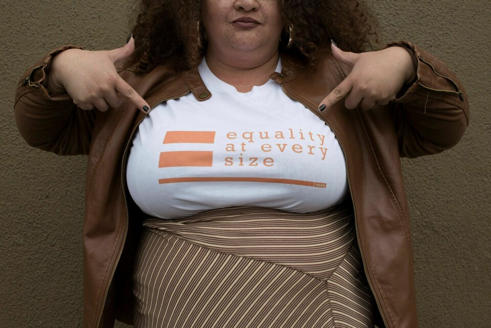 Aksept for fedme: NAAFA, National Association to Advance Fat Acceptance, får økt oppslutning. Her er medlem fra organisasjonen.
