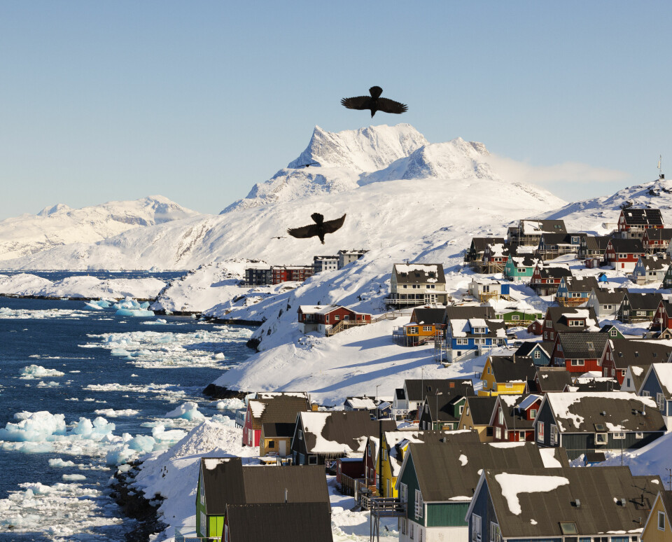 Utsikt over gamlebyen i Nuuk
